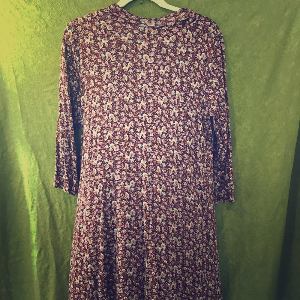 Large floral pattern dress